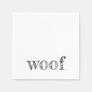 Wof typografie hondenliefhebber nieuwe blaffende p servet