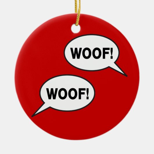 Wof Wof Keramisch Ornament (Voorkant)