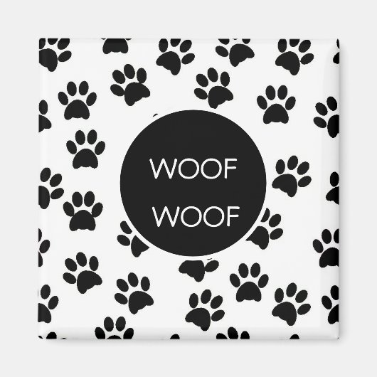 Wof Wof Paw Printers Magneet (Voorkant)