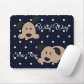 Wof Wof Sleep Polka Dot Muismat (Met muis)