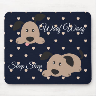 Wof Wof Sleep Polka Dot Muismat