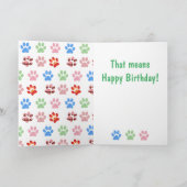 Wof. Wof. Verjaardag Kaart (Binnen)