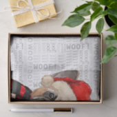 Wof Word Art and French Bulldog Christmas Tissuepapier (Geschenk)