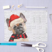 Wof Word Art and French Bulldog Christmas Tissuepapier (Craft)