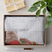 Wof Word Art en Brown Labradoedle Dog Kerstmis Tissuepapier (Geschenk)