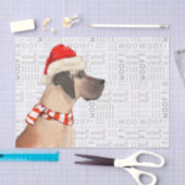 Wof Word Art en Great Dane Kerstmis Tissuepapier (Craft)