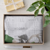 Wof Word Art en Kerstmis Schnauzer Tissuepapier (Geschenk)