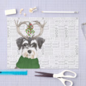 Wof Word Art en Kerstmis Schnauzer Tissuepapier (Craft)