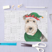 Wof Word Art en Lakeland Terrier Dog Kerstmis Tissuepapier (Craft)