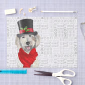 Wof Word Art en Yellow Labradoodle Dog Kerstmis Tissuepapier (Craft)