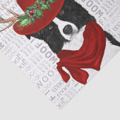 Wof Words and Kerstborder Collie Lover Tissuepapier (Detail)