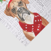 Wof Words and Kerstmis Boxer Hondenliefhebber Holi Tissuepapier (Detail)