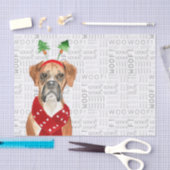 Wof Words and Kerstmis Boxer Hondenliefhebber Holi Tissuepapier (Craft)