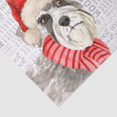 Wof Words Schnauzer Hondenliefhebber Holiday Tissuepapier (Detail)