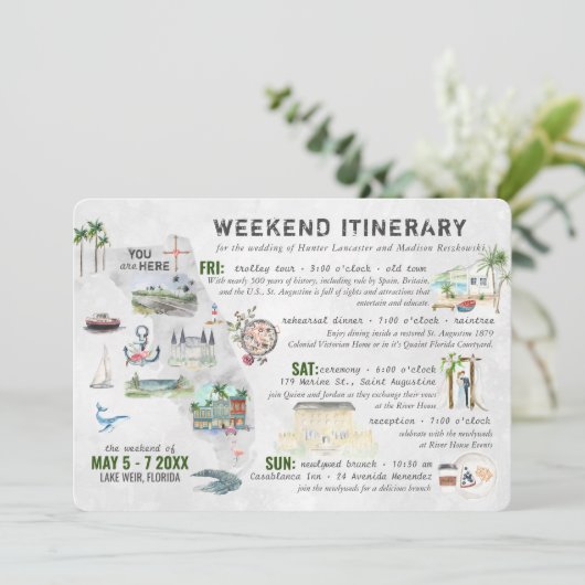 Wogadeweek in Florida Kaart (Staand voorkant)