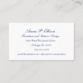 Wogue & Trendy Stapelde Chairs Illustratie Visitekaartje (Achterkant)