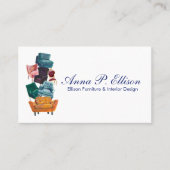 Wogue & Trendy Stapelde Chairs Illustratie Visitekaartje (Voorkant)