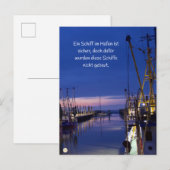 Wohlzeit Postkarten: Ein Schiff im Hafen ist Briefkaart (Voorkant / Achterkant)