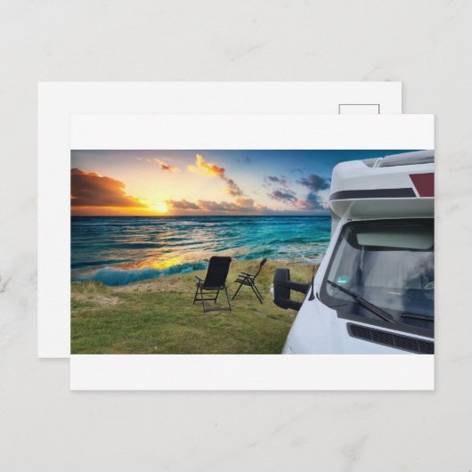 Wohnmobil am Meer Kaffeetasse Briefkaart (Voorkant / Achterkant)