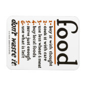 WOI "Eten - Verspil het niet" Magneet (Horizontaal)
