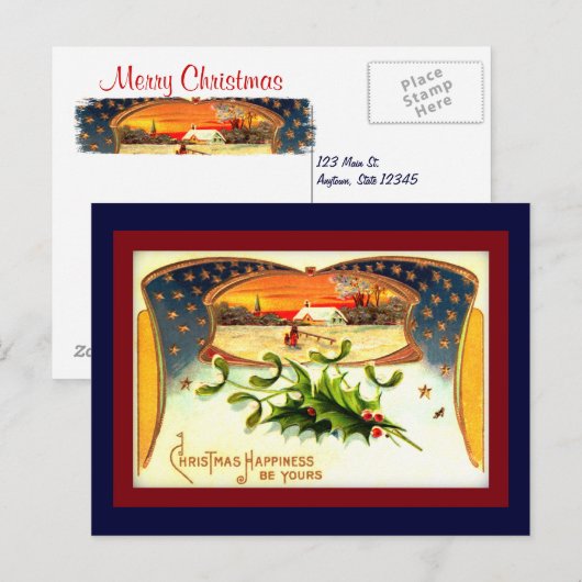  WOI Patriottische kerst Briefkaart (Voorkant / Achterkant)