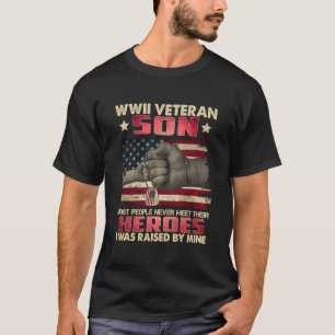 WOII Veteran Son Ik werd opgevoed door mijn held F T-shirt
