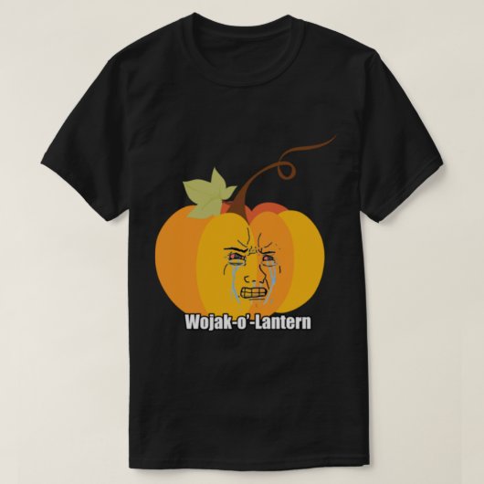 Wojak Halloween Meme Pumpkin Soyjak Wojack T-shirt (Design voorkant)