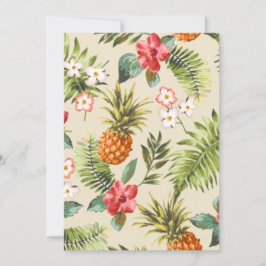 Wojewodstolfpartij - Summer Luau Pineapple Leaves Kaart (Achterkant)