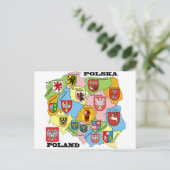 Wojewodztwa Polski_mapa Briefkaart (Staand voorkant)