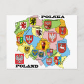 Wojewodztwa Polski_mapa Briefkaart (Voorkant)
