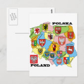Wojewodztwa Polski_mapa Briefkaart (Voorkant / Achterkant)