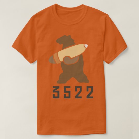 Wojtek the bear Polish Soldier Bear Natural Brown T-shirt (Design voorkant)