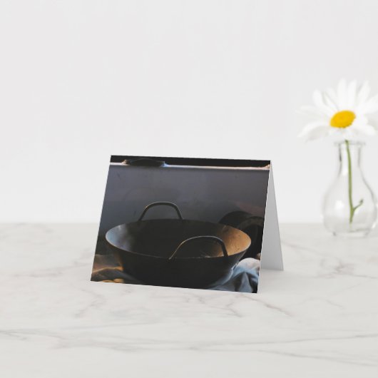 Wok in de wagen. kaart (Kleine Plant)