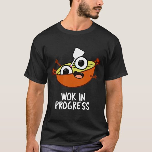 Wok in Uitvoering Grappige Kookgrap T-shirt (Voorkant)