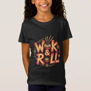 Wok & Roll Dim Sum Aziatische Keuken Vintage Retro T-shirt