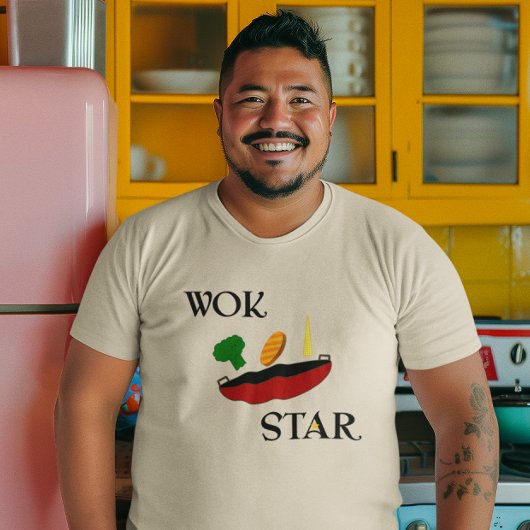 Wok Star Veggie Chef Funny T-shirt