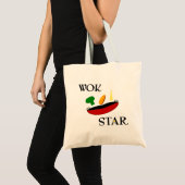 Wok Star Veggie Chef Funny Tote Bag (Voorkant (product))