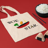Wok Star Veggie Chef Funny Tote Bag