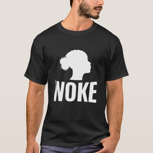 Woke AF Kennis en Gelijkheid Blijf Wake Gift T-shirt (Voorkant)