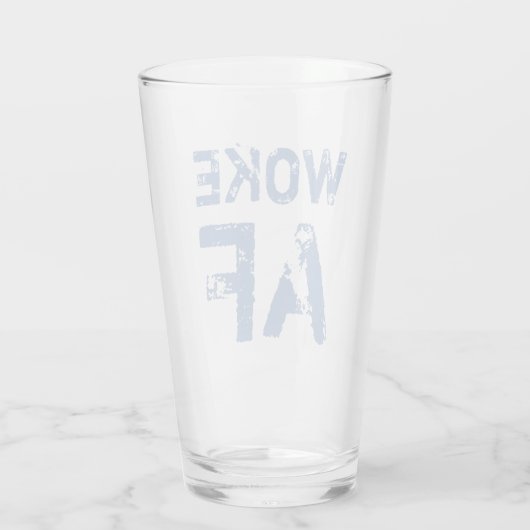 Woke AF Progressief Politiek Glas (Achterkant)