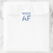 Woke AF Progressief Politiek Ronde Sticker (Tas)