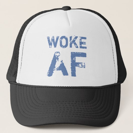 Woke AF Progressief Politiek Trucker Pet (Voorkant)