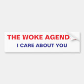WOKE AGENDA BUMPERSTICKER (Voorkant)