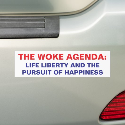 WOKE AGENDA BUMPERSTICKER (Op auto)