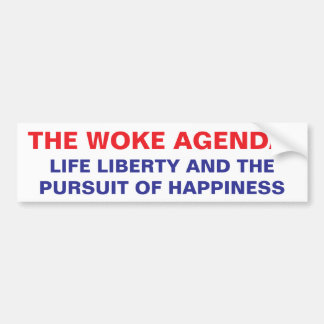 WOKE AGENDA BUMPERSTICKER