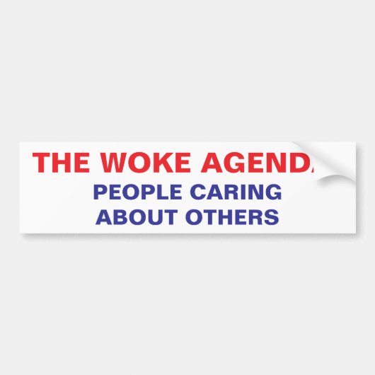 WOKE BUMPERSTICKER (Voorkant)