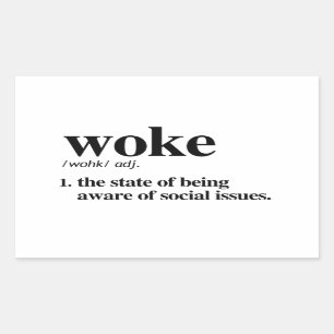 Woke Definition Rechthoekige Sticker