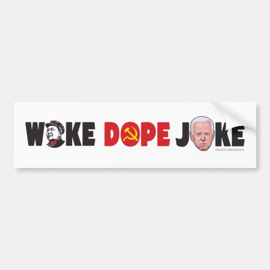 Woke Dope Joke Bumpersticker (Voorkant)