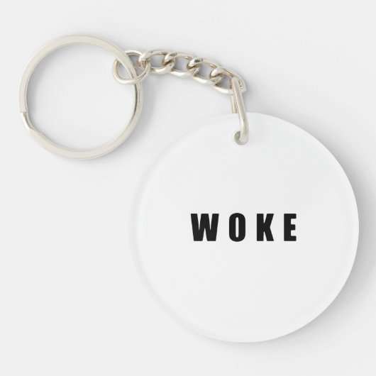 "WOKE" (dubbelzijdig) Sleutelhanger (Voorkant)