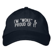 "WOKE" en "PROUD" geborduurd Pet (Voorkant)